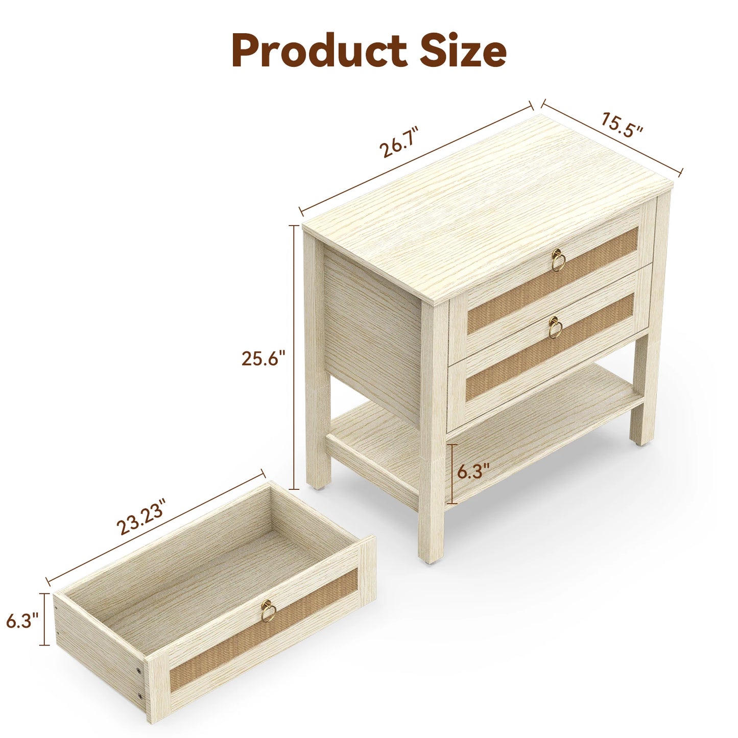 Nightstand/ End Table with Drawers