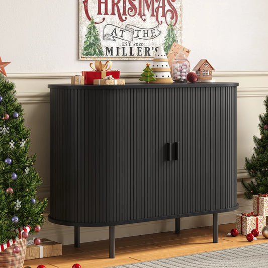 Buffet Cabinet with Storage, Sliding Door & Adjustable Shelf