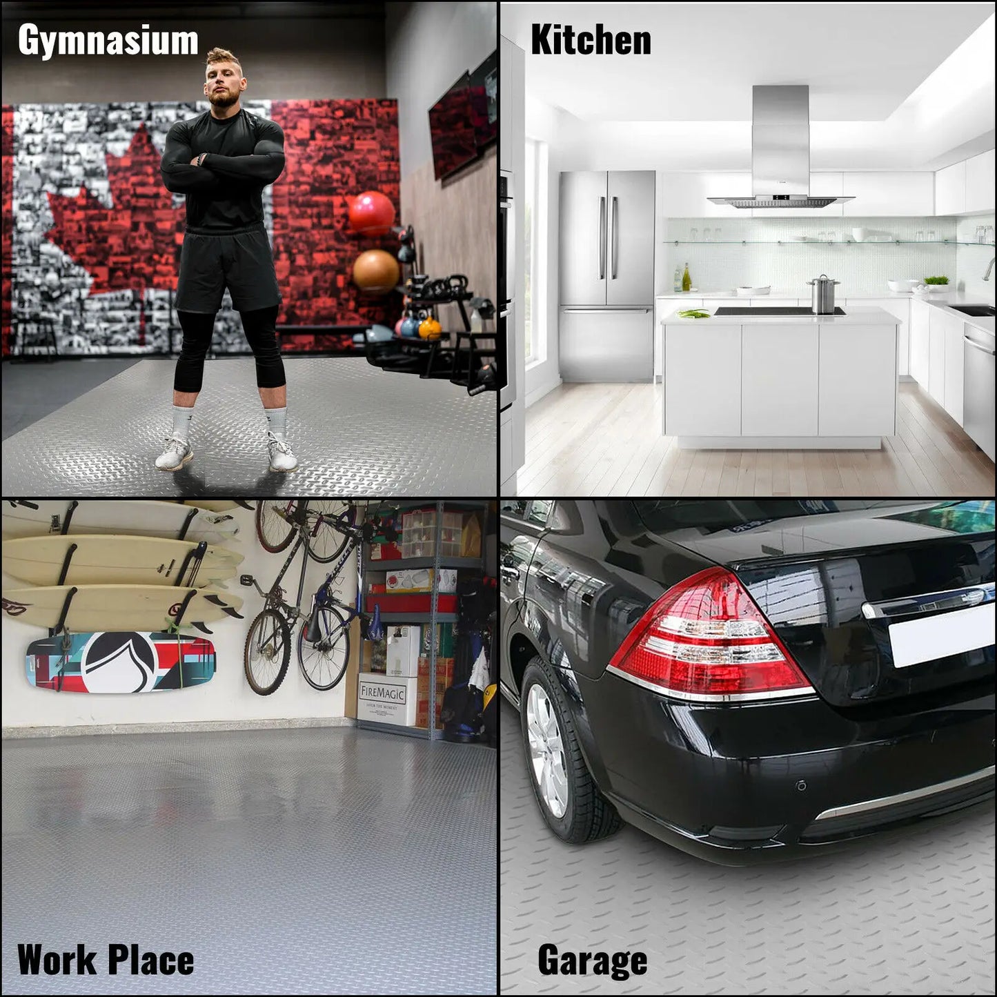 Garage Floor Mat 1.66mm thick Anti-Slip