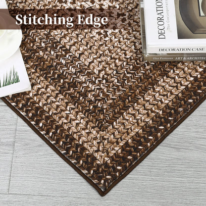 Washable Area Rugs Braided Non Slip
