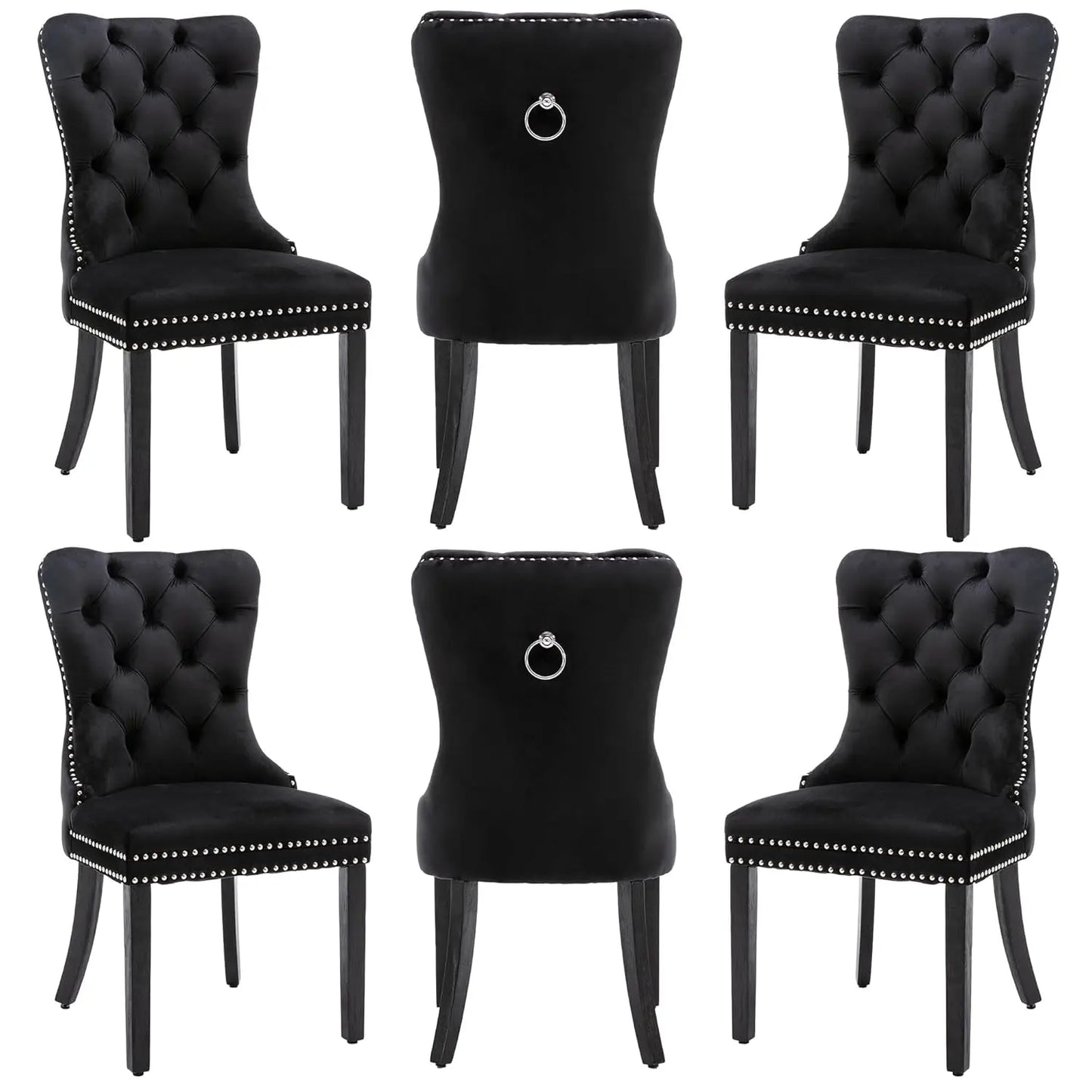 Faux Leather Dining Chairs Set of 6