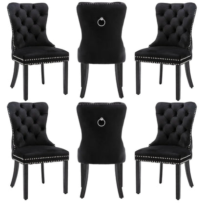 Faux Leather Dining Chairs Set of 6