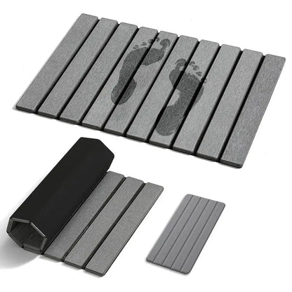Stone Bath Mat with Absorbing Tray, 2 Piece Set