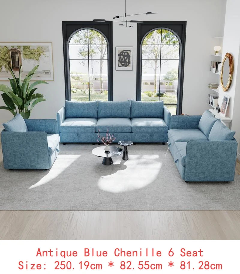 Modular 3-Seater Couch, Loveseat, Chair