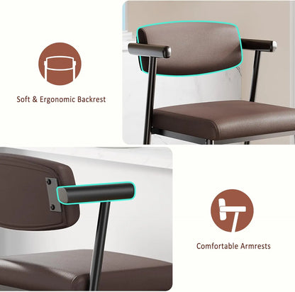 2Pcs Counter Height Bar Stools