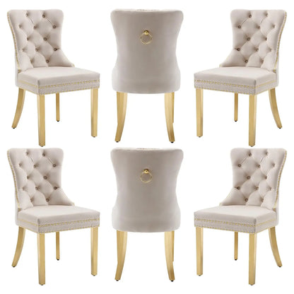 Faux Leather Dining Chairs Set of 6