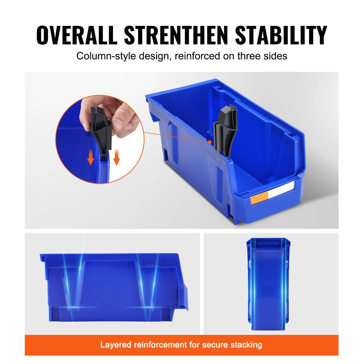 Parts Bin 12pcs 5x5x10in