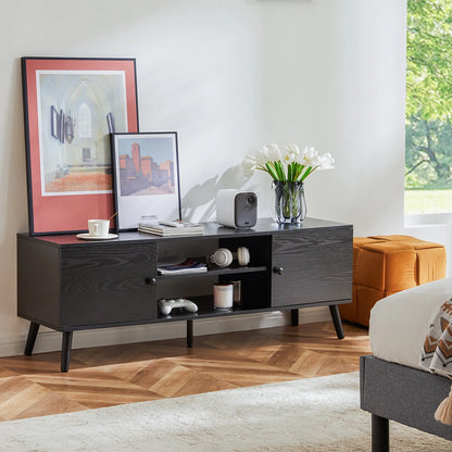 Wooden Tv Stand Adjustable Shelves