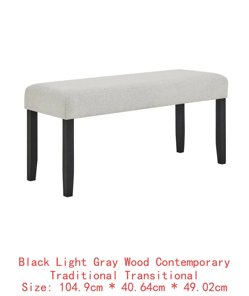 7pc Dining Set Rectangular Table, Upholstered Chairs