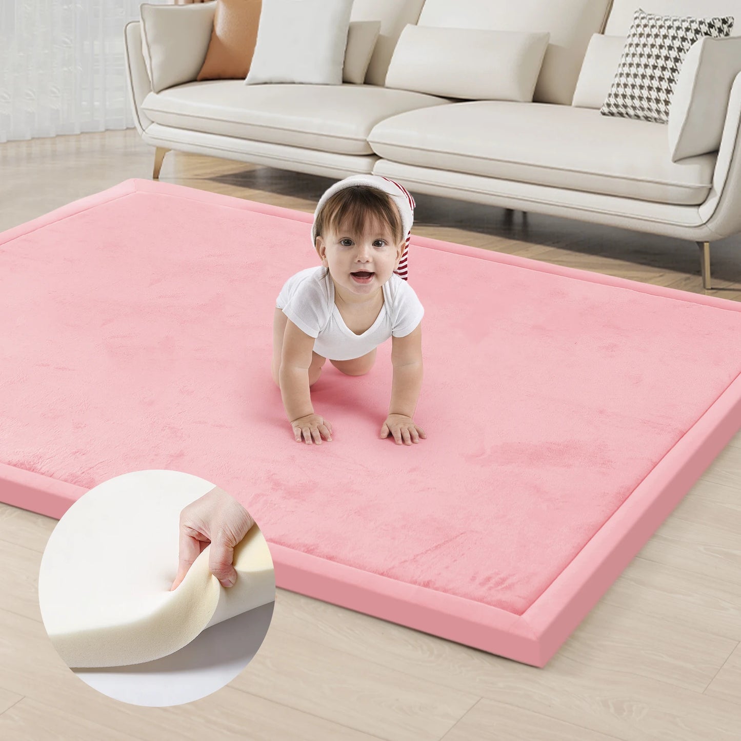 Baby Play/Exercise Mat Non-Slip 1.2in Thick