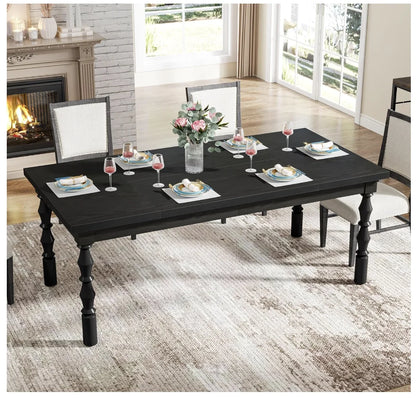 Large Rectangle Kitchen Table for 4-6 People, 62”