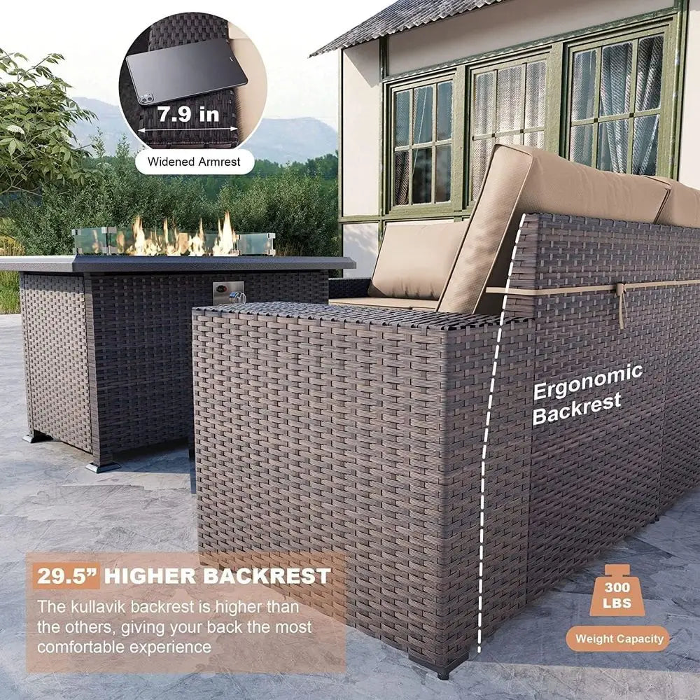 7-Piece Outdoor Patio Furniture Sectional
