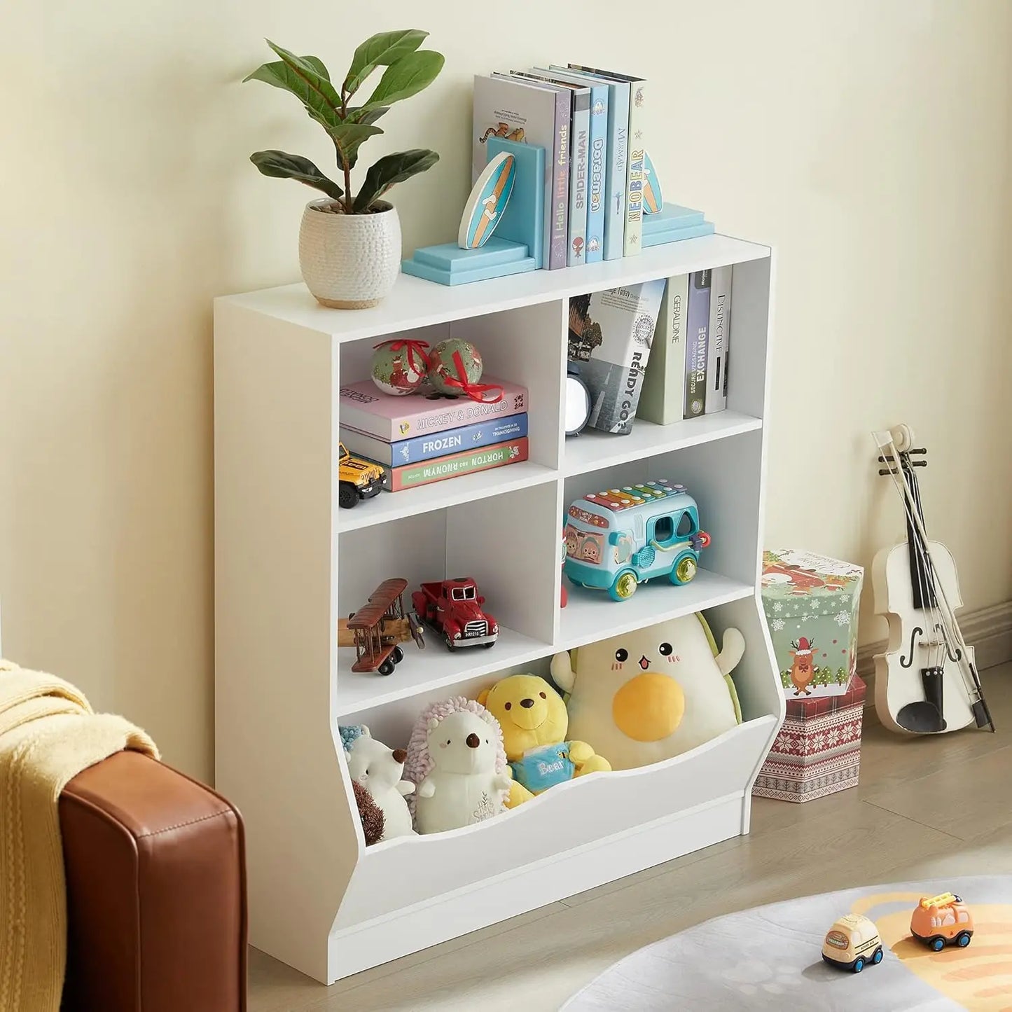 Kids Toy Storage Organizer with Bookshelf