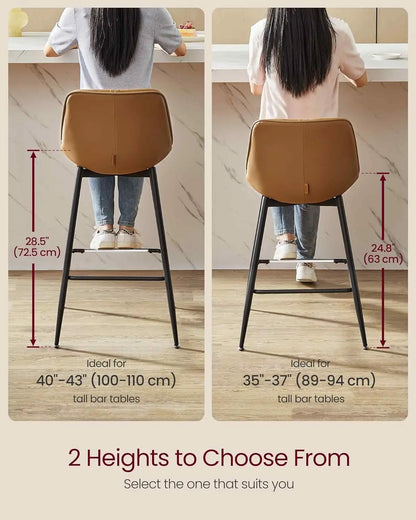 Set of 2 Counter Height Bar Stools
