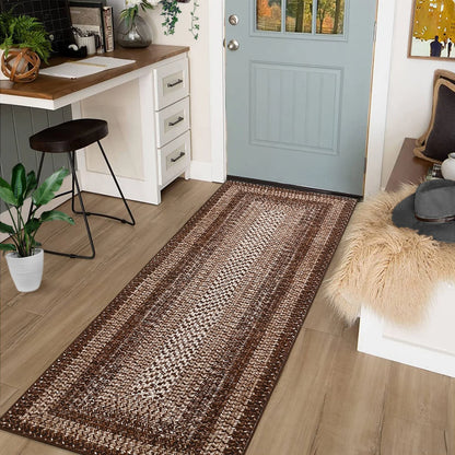 Washable Area Rugs Braided Non Slip