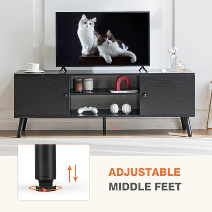 Wooden Tv Stand Adjustable Shelves