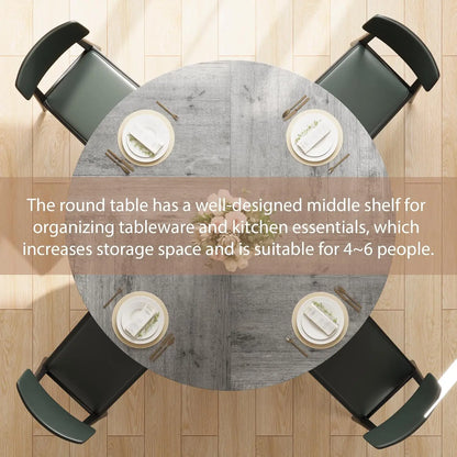 Round Dining Table for 4-6