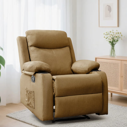 Manual Recliner, Cup Holders, Pockets
