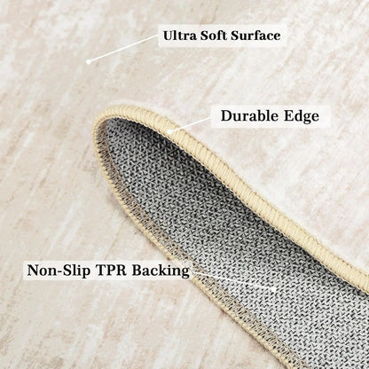 8x10 Washable Non-Slip Area Rug - Beige