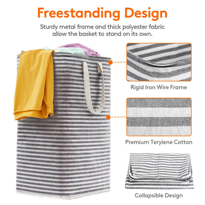 Clothes Hamper with Handles, Freestanding, Waterproof