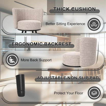 Set of 4, Tufted Counter Height Bar stools