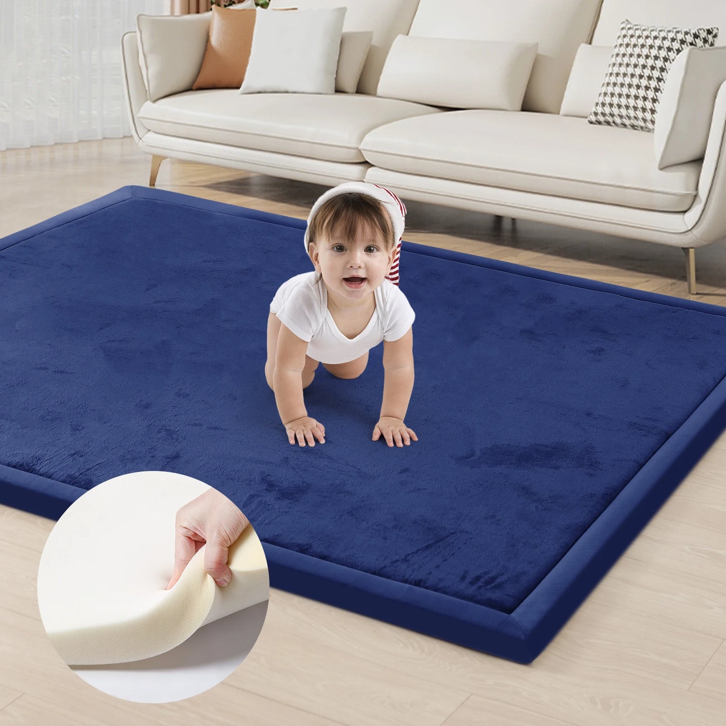 Memory Foam Play/Exercise Mat With Non-slip Bottom 2cm Thick