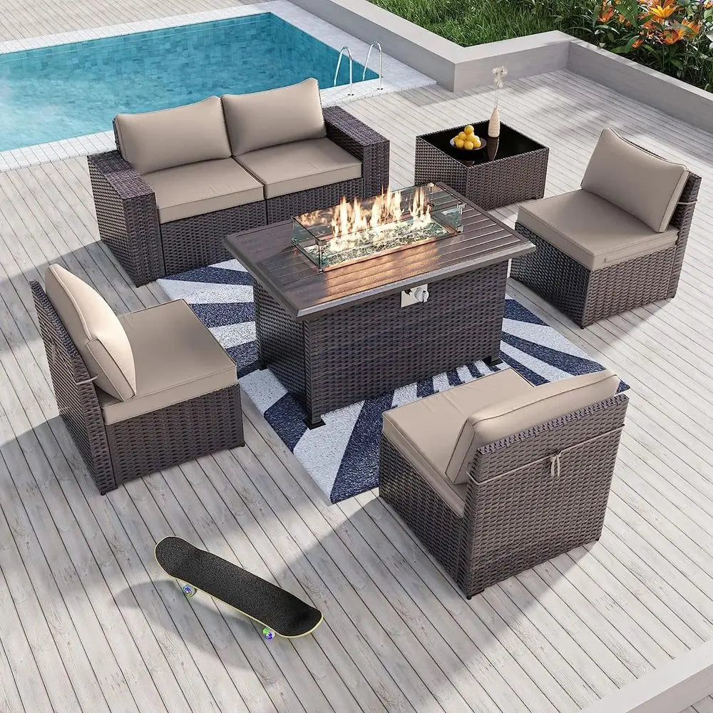 7-Piece Outdoor Patio Furniture Sectional