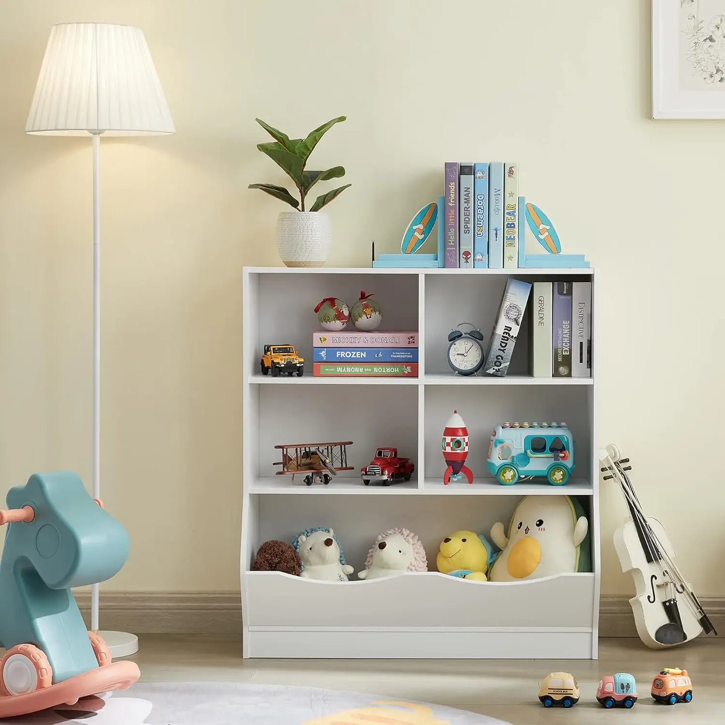Kids Toy Storage Organizer with Bookshelf