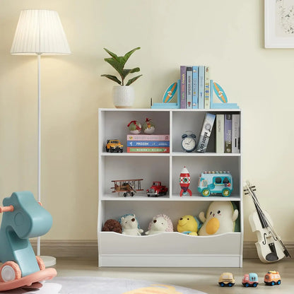 Kids Toy Storage Organizer with Bookshelf
