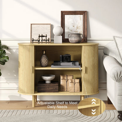 Buffet Cabinet with Storage, Sliding Door & Adjustable Shelf