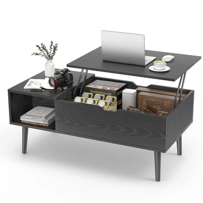Easy Lift Top Coffee Table, Shelf