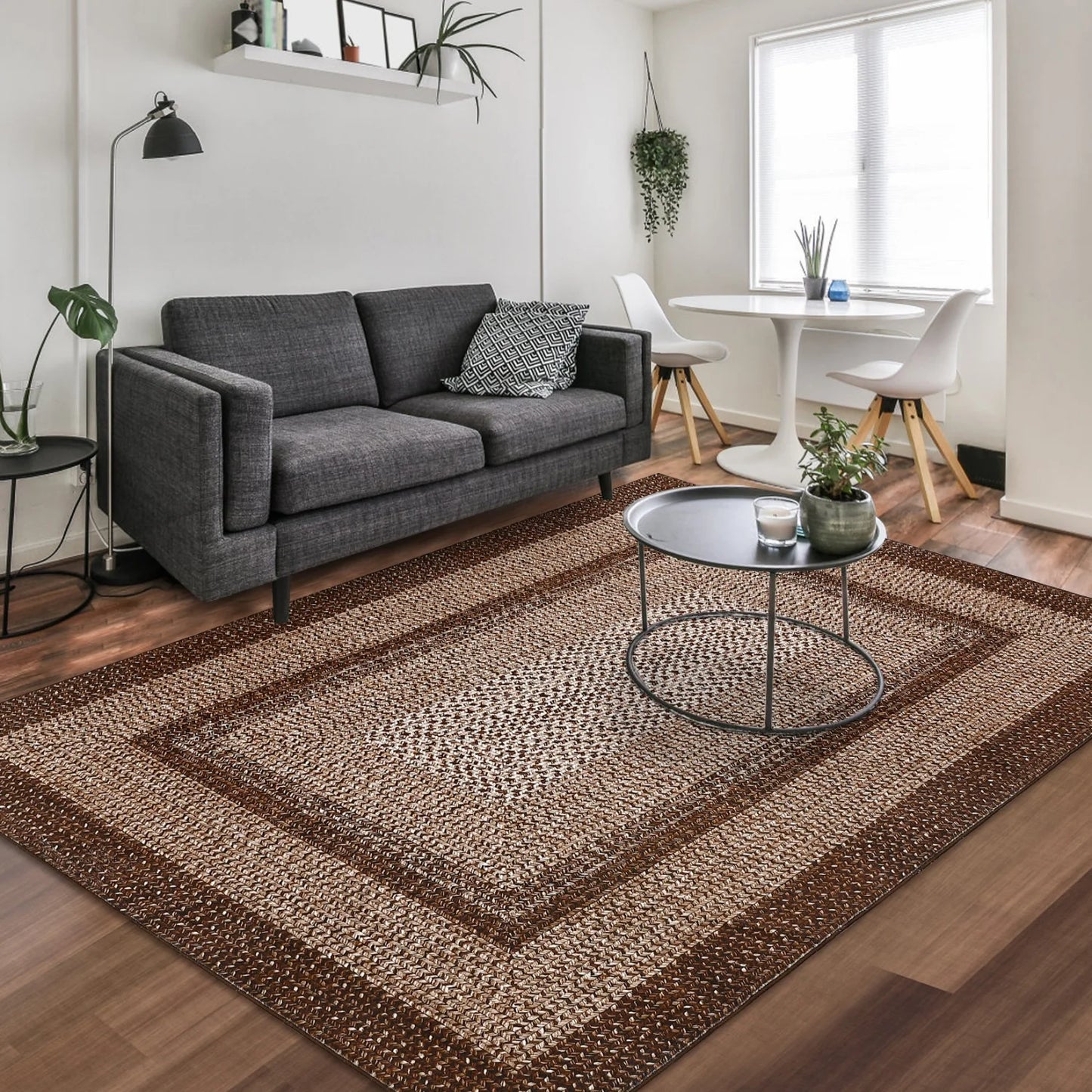Washable Area Rugs Braided Non Slip