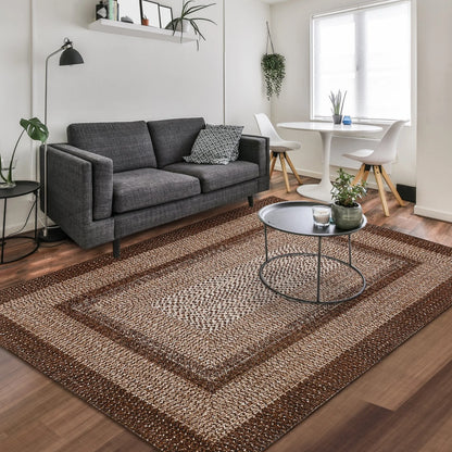 Washable Area Rugs Braided Non Slip