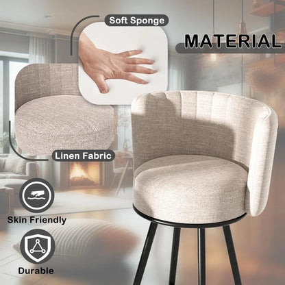 Set of 4, Tufted Counter Height Bar stools