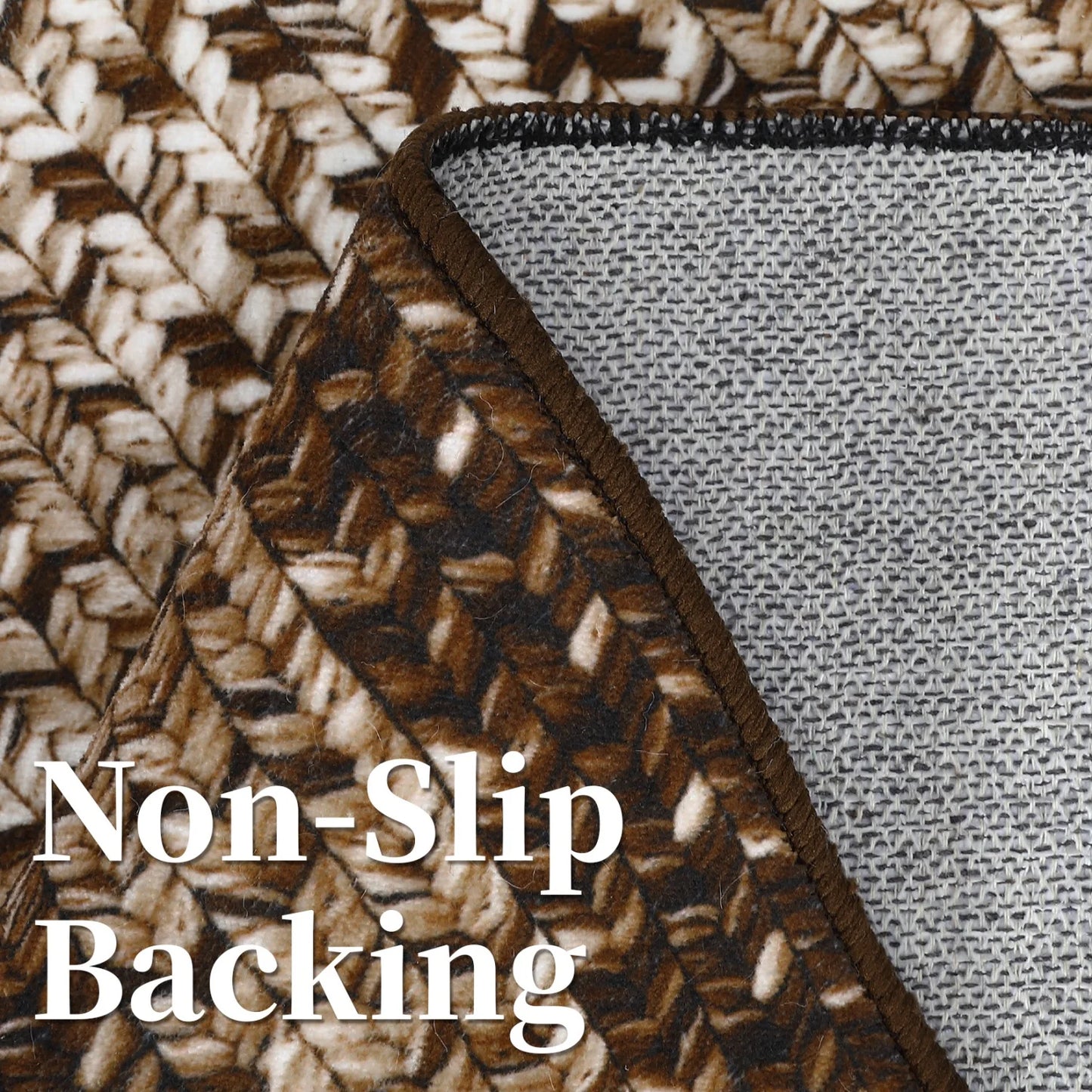 Washable Area Rugs Braided Non Slip