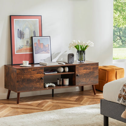 Wooden Tv Stand Adjustable Shelves