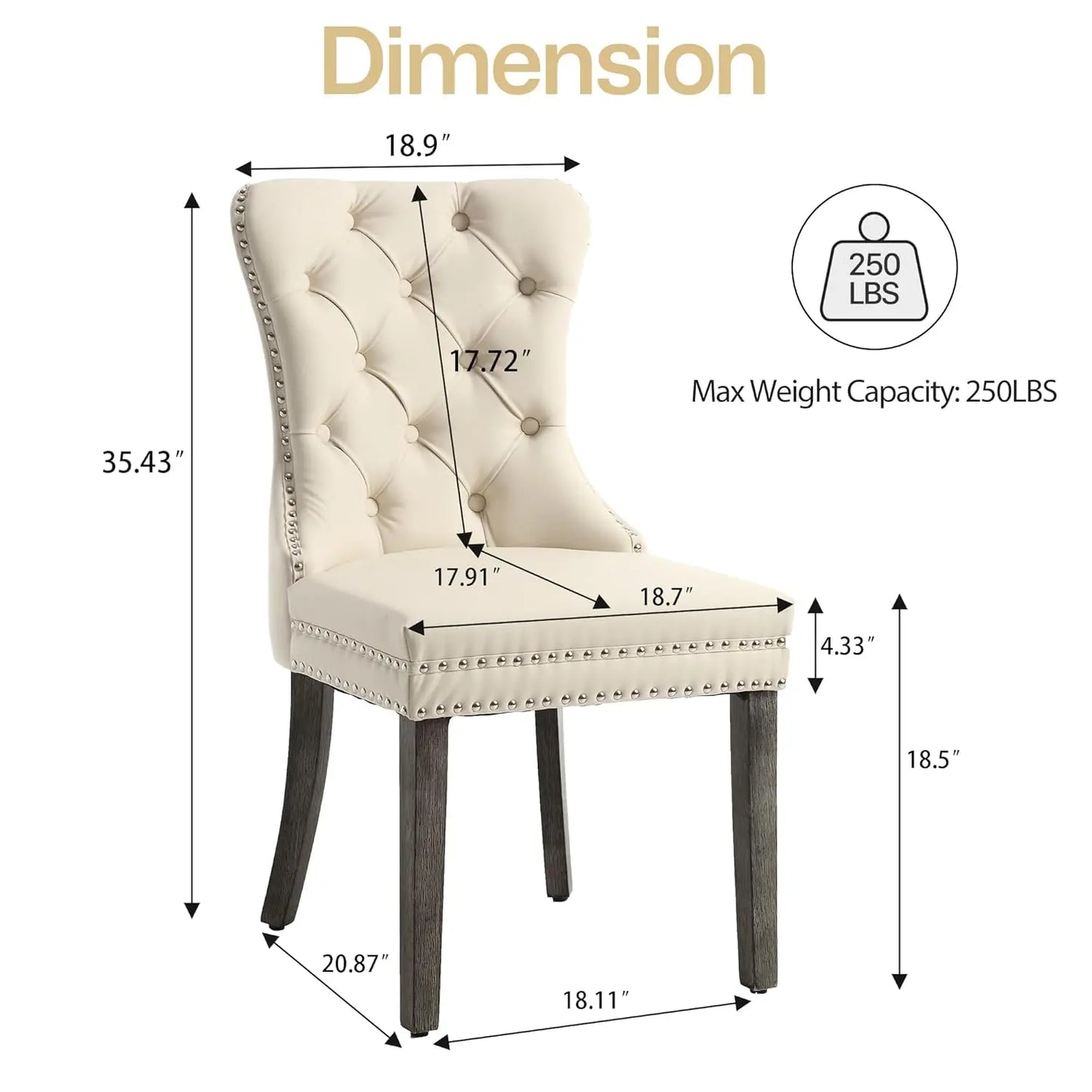 Faux Leather Dining Chairs Set of 6