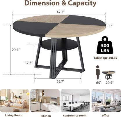 Round Dining Table for 4-6