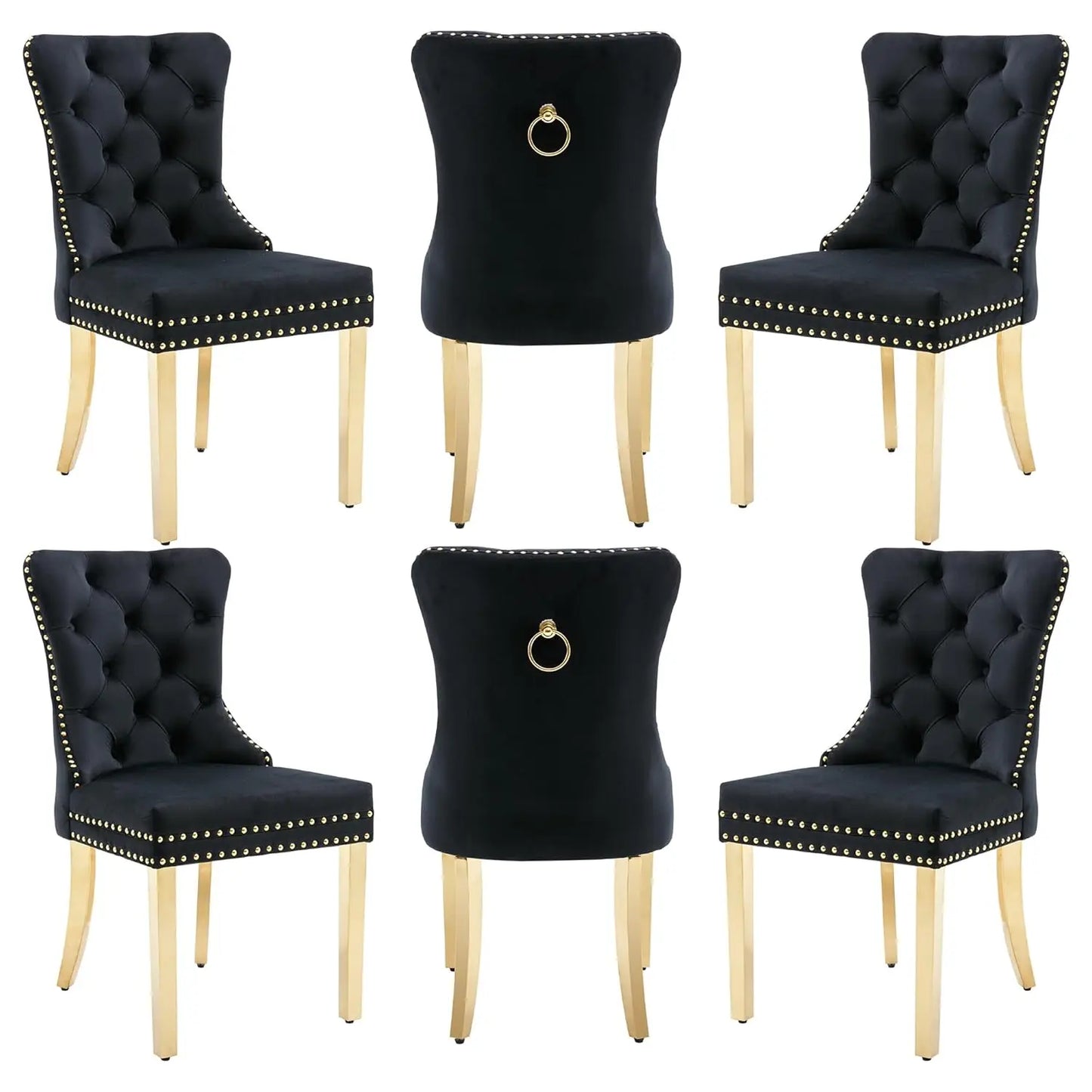 Faux Leather Dining Chairs Set of 6