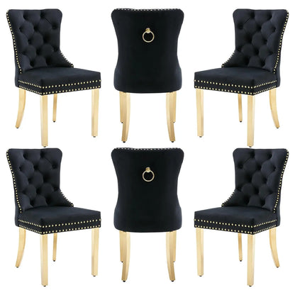 Faux Leather Dining Chairs Set of 6