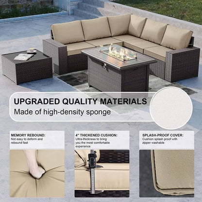 7-Piece Outdoor Patio Furniture Sectional