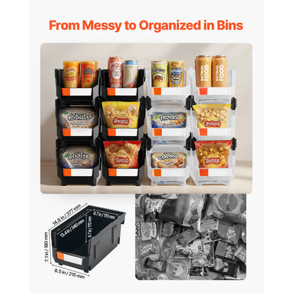 Stackable Storage Bins 12 Pack