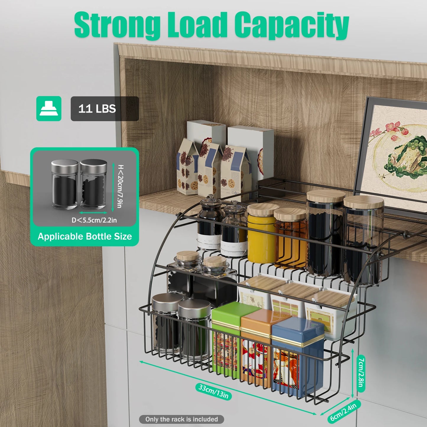 3-Tier Pull Down Spice Rack Organizer