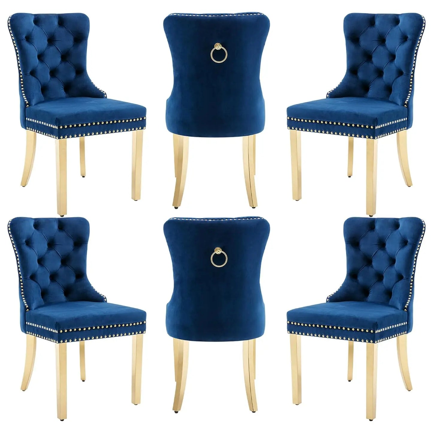 Faux Leather Dining Chairs Set of 6