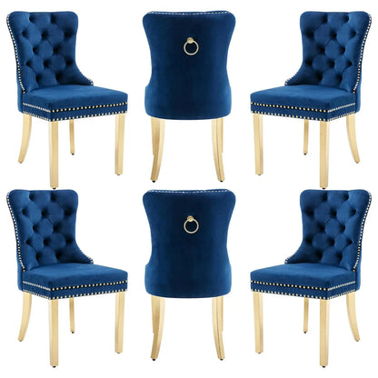Faux Leather Dining Chairs Set of 6