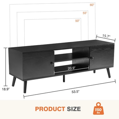 Wooden Tv Stand Adjustable Shelves