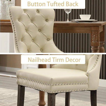 Faux Leather Dining Chairs Set of 6