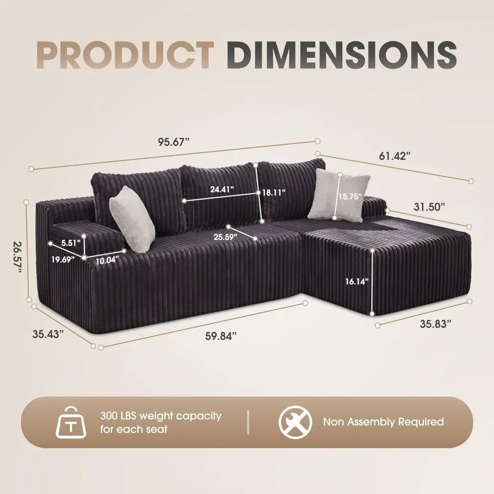 Modular Sectional Sofa-2 sections