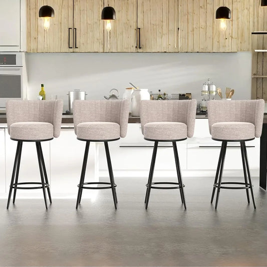 Set of 4, Tufted Counter Height Bar stools
