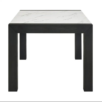7pc Dining Set Rectangular Table, Upholstered Chairs